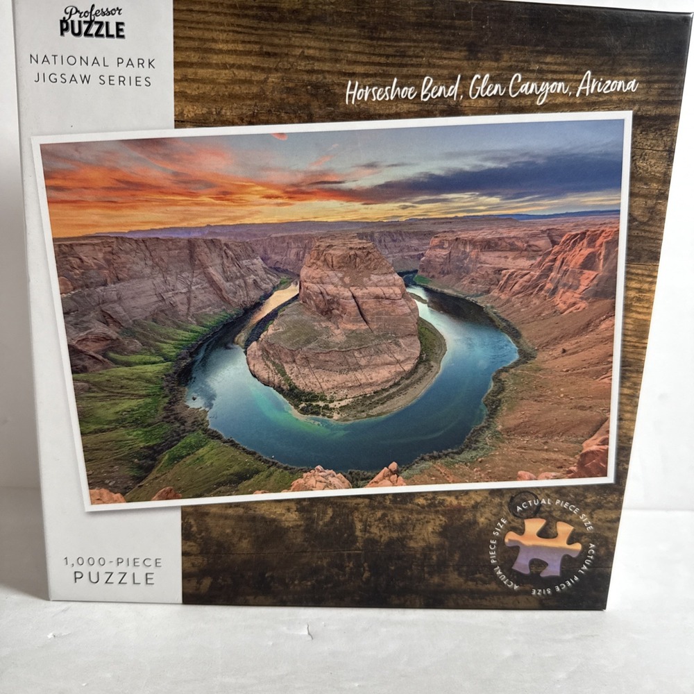1000 piece Horseshoe Bend Glen Canyon Arizona Jigsaw Puzzle, 29"‎ x 19" Used